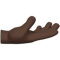 Palm Up Hand- Dark Skin Tone emoji on Apple